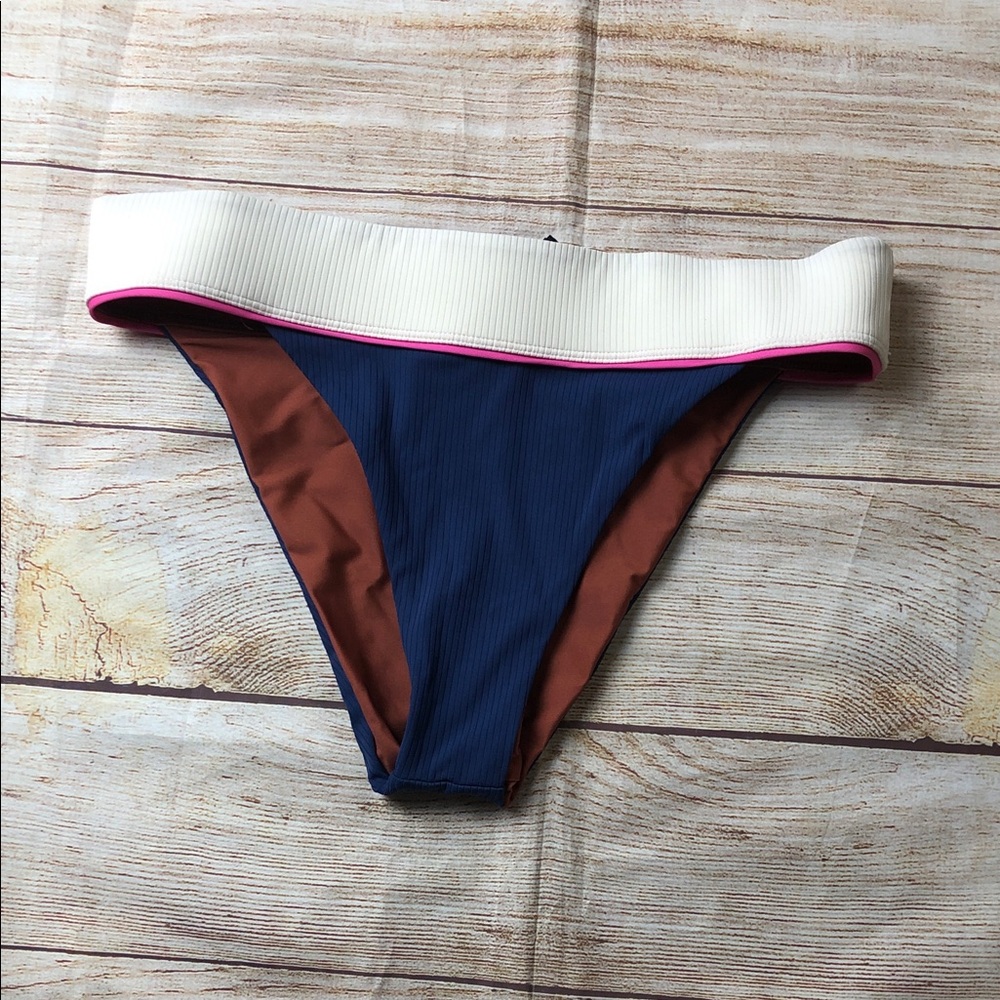 Hurley Quick Dry ribbed colorblock bikini bottoms